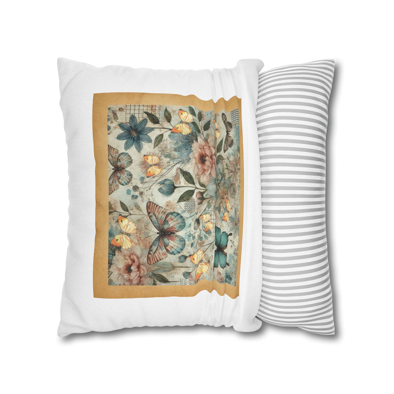 WHIMSY FLORAL Bohemian Floral Pillowcase - Vibrant Decorative Throw Cushion Cover