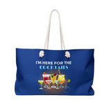I'M HERE FOR THE COCKTAILS- Weekender Bag (BLUE)