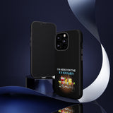 I'M HERE FOR THE COCKTAILS-Tough Phone Cases - Fits Most Phone Sizes!! (BLACK)