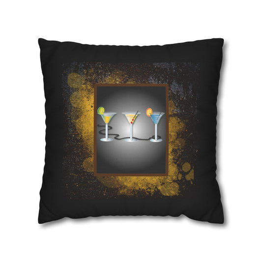 RUSTIC MARTINI- Bohemian Design Square Pillowcase (COVER ONLY) - Artistic Home Decor