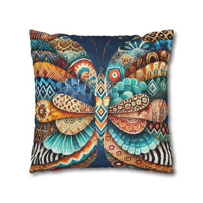BOHEMIAN BUTTERFLY- Bohemian Design Square Pillowcase (COVER ONLY) - "Upgrade Your Living Space With an Artsy Pillow Cover"