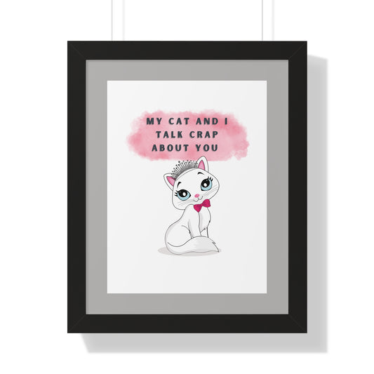 SASSY CAT Framed Poster - Urban Wall Art for Home Decor