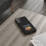 I'M HERE FOR THE COCKTAILS-Tough Phone Cases - Fits Most Phone Sizes!! (BLACK)