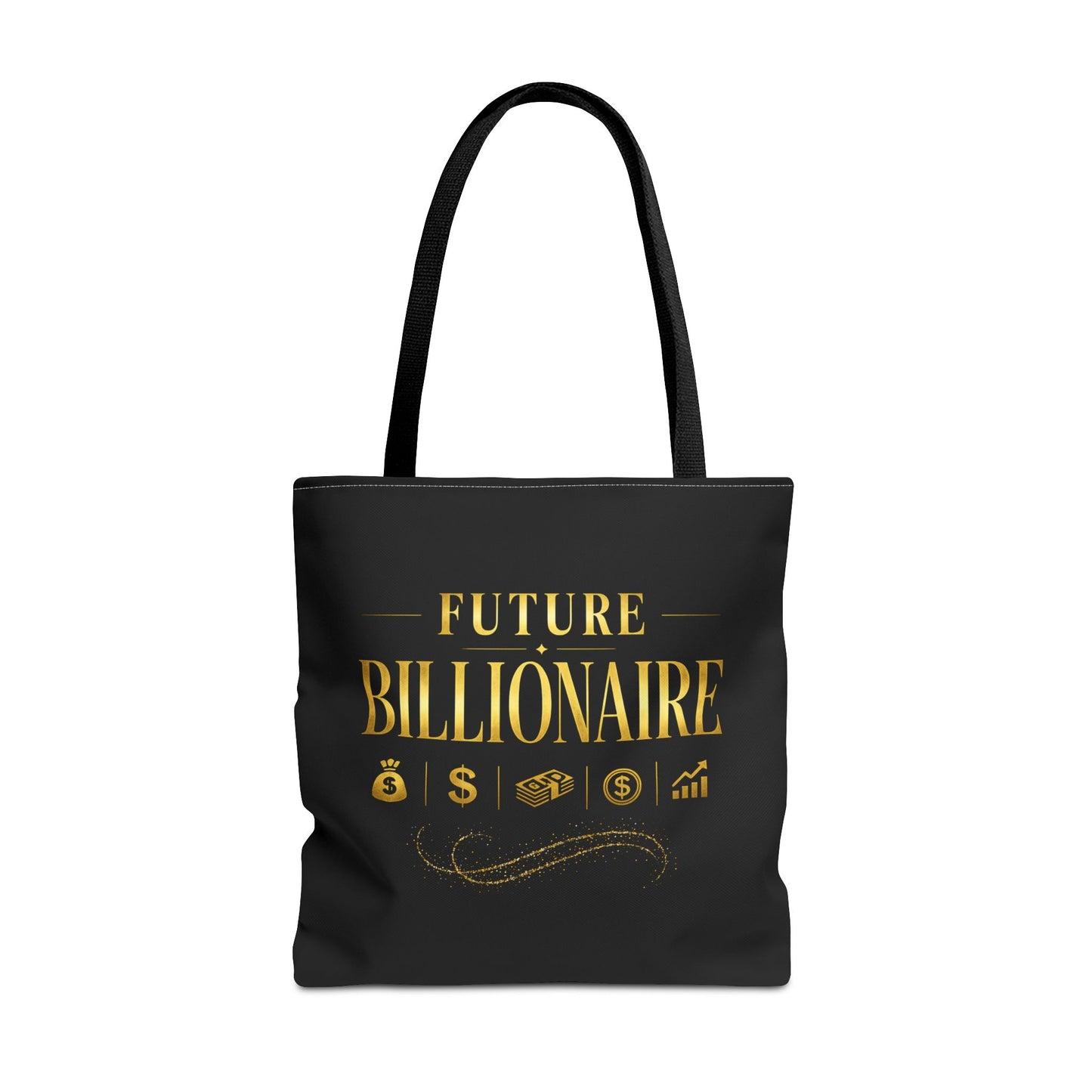 FUTURE BILLIONAIRE- AOP Tote Bag (BLACK)