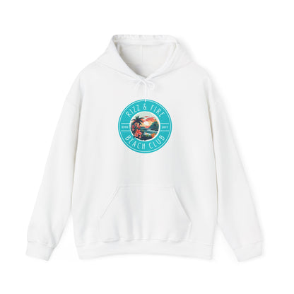 RIZZ & FIRE BEACH CLUB- Unisex Heavy Blend Hooded Sweatshirt (VARIETY OF COLORS) “Trending Top Pick Street Style”