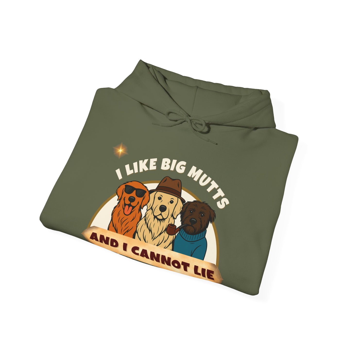 "I LIKE BIG MUTTS-AND I CANNOT LIE-  Unisex Heavy Blend Hooded Sweatshirt -(VARIETY OF COLORS) "WHEN YOU LOVE BIG DOGS"
