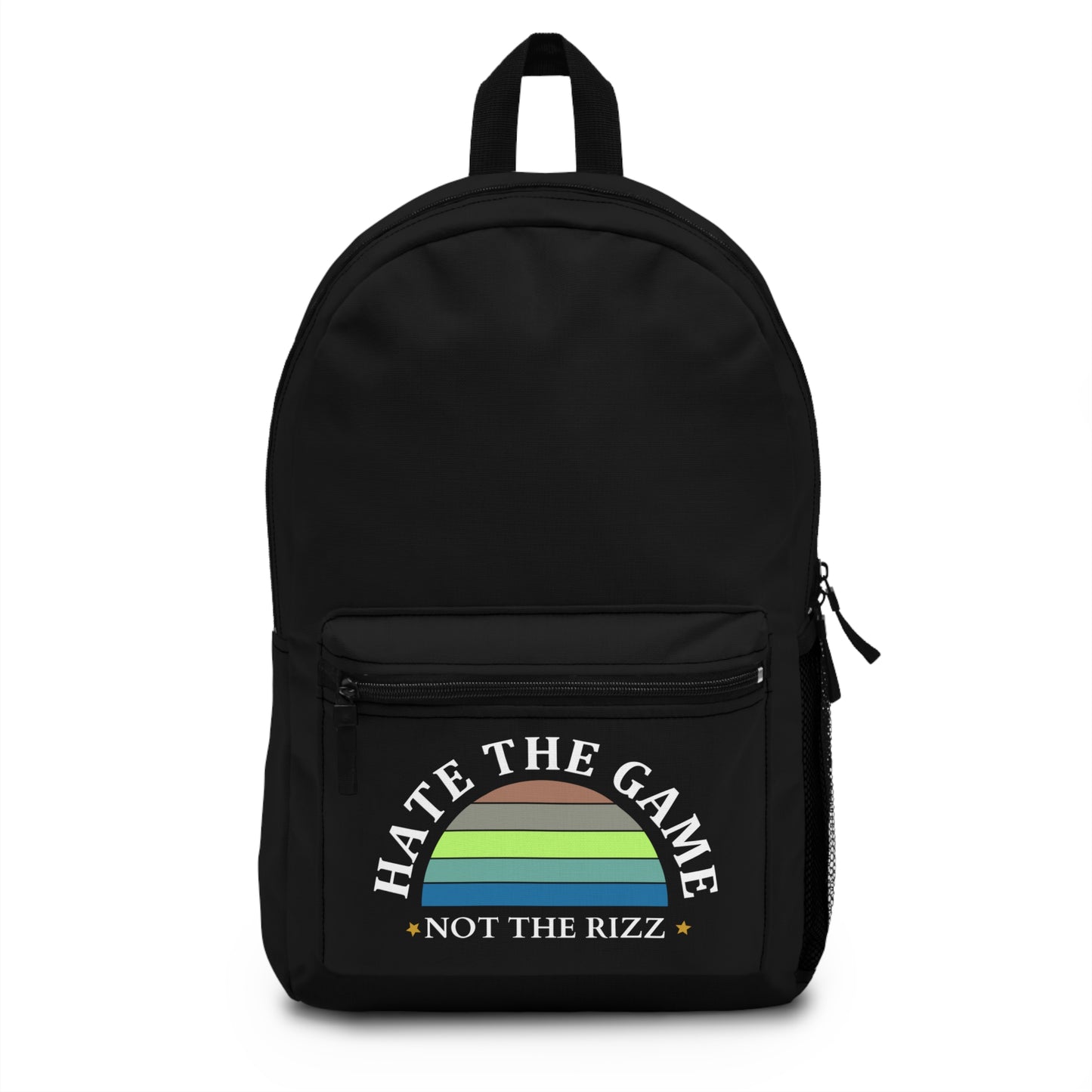 HATE THE GAME, NOT THE RIZZ - Empire Backpack (BLACK)"Modern Streetwear Look"