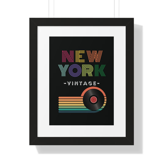 NEW YORK VINTAGE Framed Poster - Urban Wall Art for Home Decor
