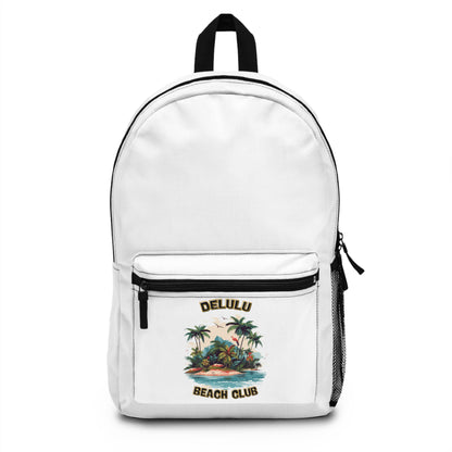 DELULU BEACH CLUB - Empire Backpack (WHITE)"Fashionable Travel Bag"
