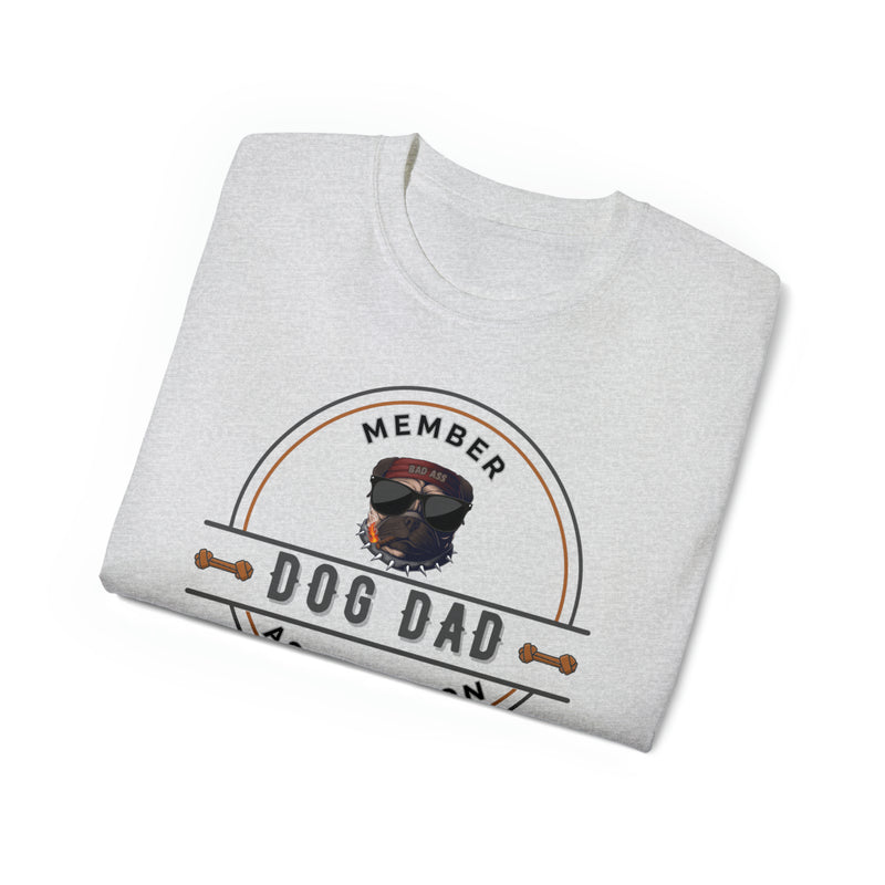 DOG DAD ASSOCIATION- T Shirt (WHITE OR LT.GREY)