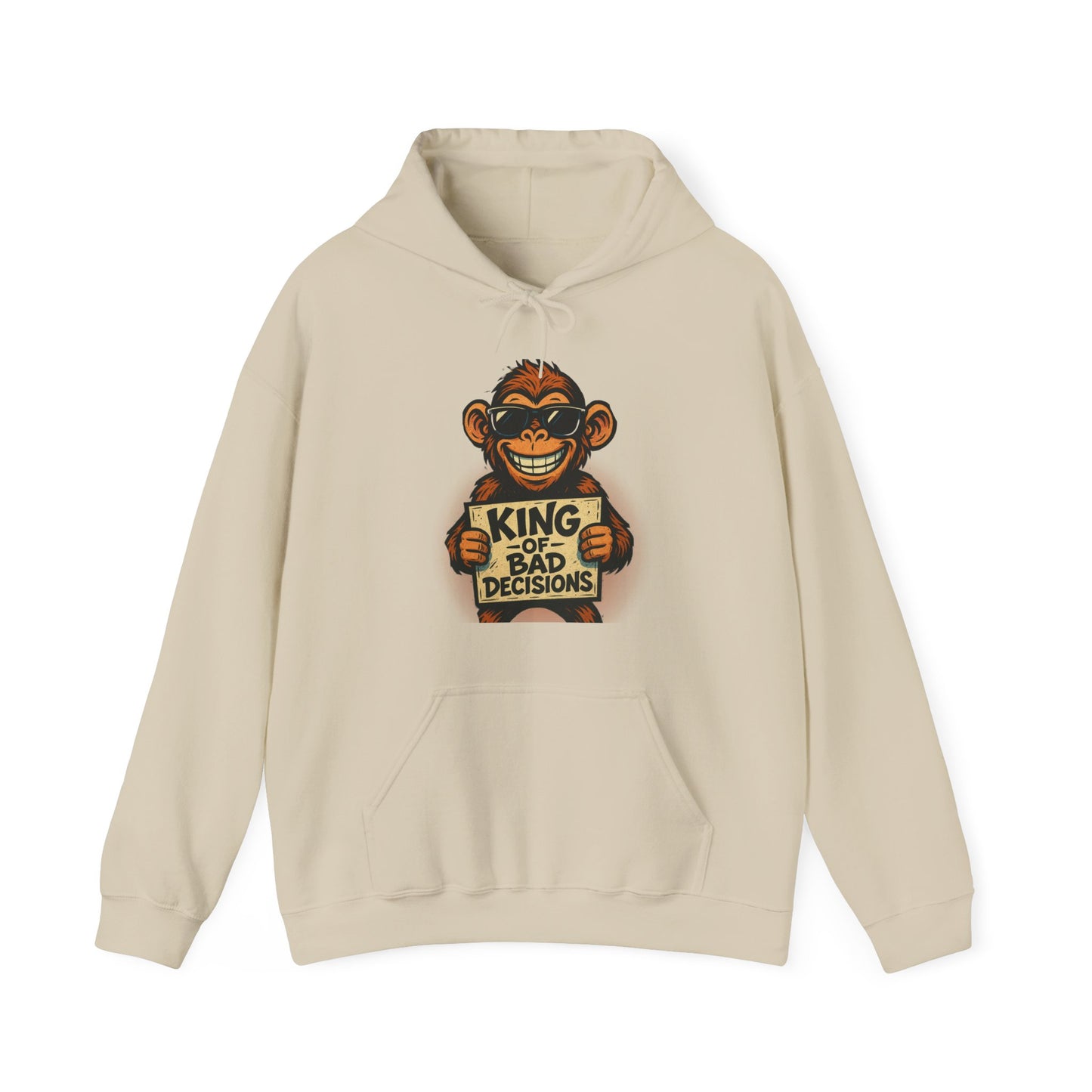 KING OF BAD DECISIONS -Unisex Heavy Blend Hooded Sweatshirt (VARIETY OF COLORS)-“Oversized Pullover, Trending for Those Underachievers"