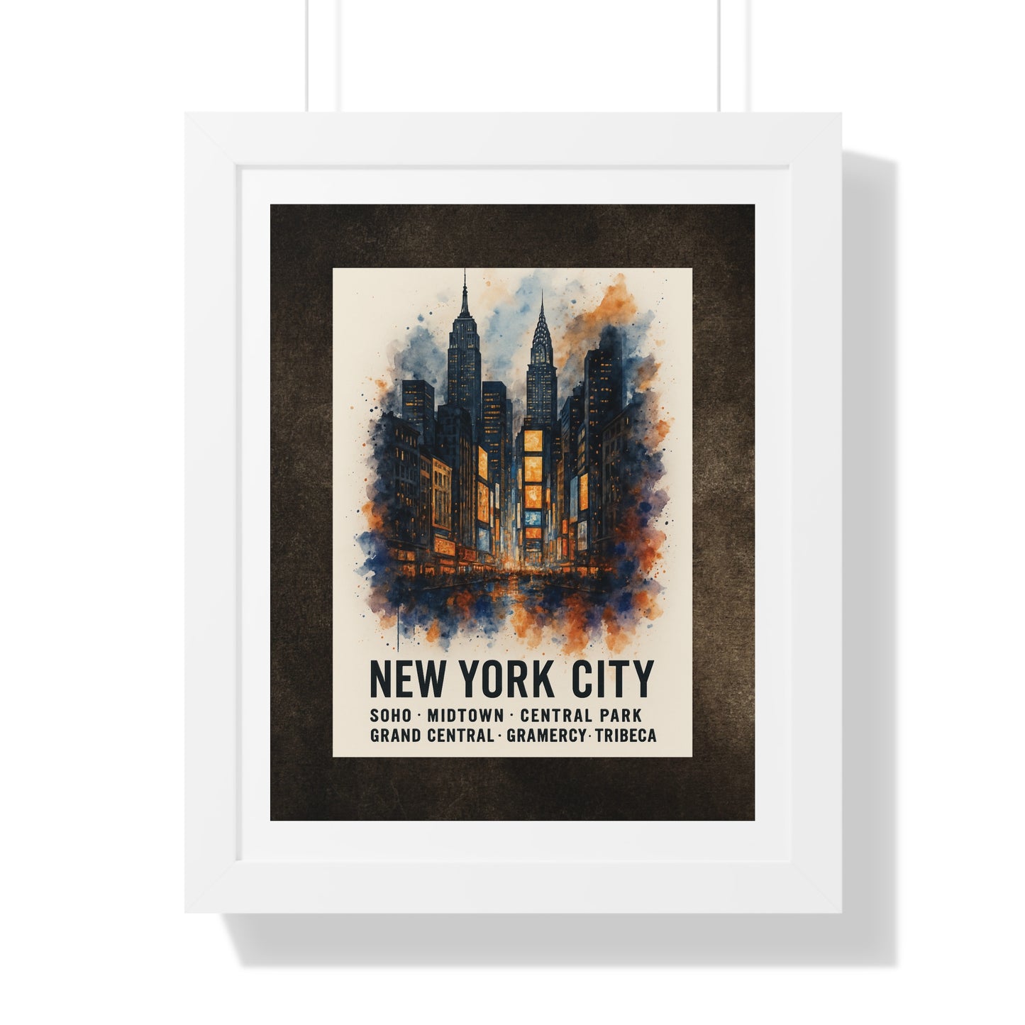 URBAN NEW YORK CITY Framed Poster - Urban Wall Art for Home Decor