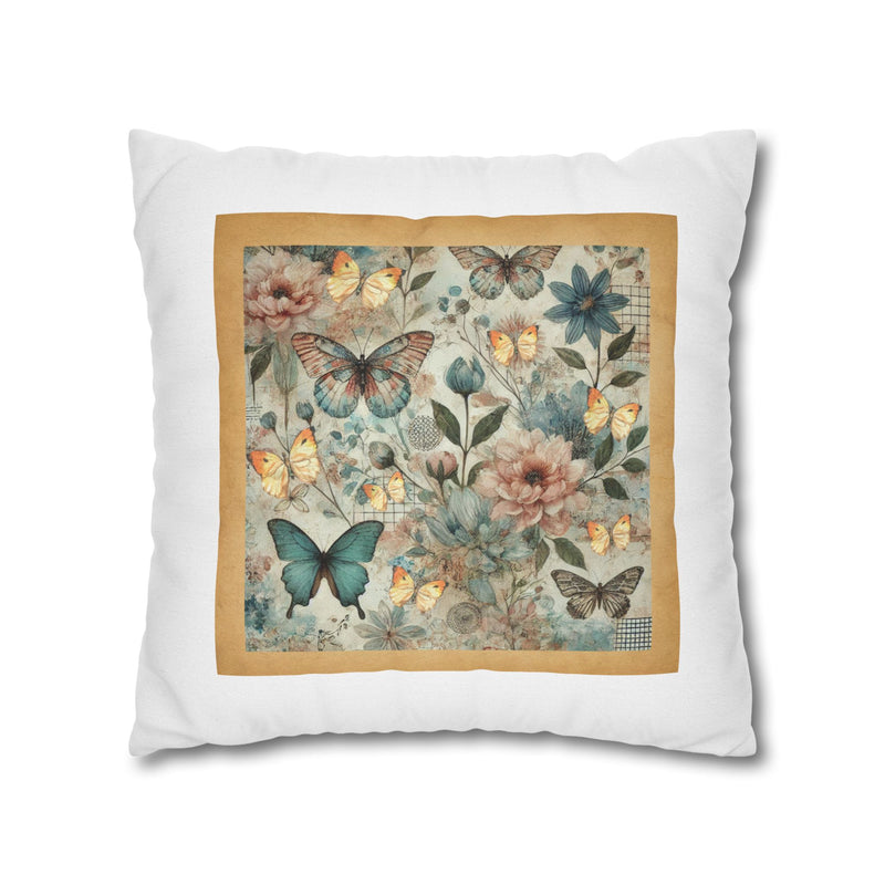 WHIMSY FLORAL Bohemian Floral Pillowcase - Vibrant Decorative Throw Cushion Cover