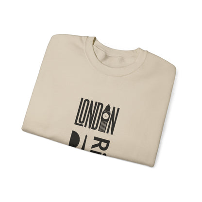 LONDON NEW YORK PARIS- Unisex Heavy Blend Crewneck Sweatshirt (VARIETY OF COLORS) "Stylish Travel Sweatshirt- Big City Energy"