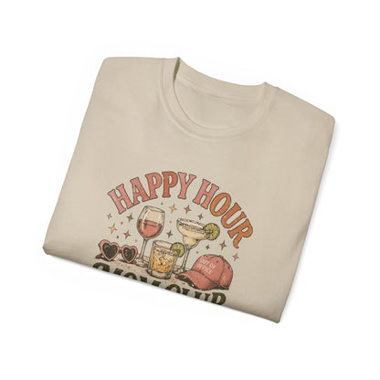 HAPPY HOUR-MOM CLUB - T-Shirt (VARIETY OF COLORS)