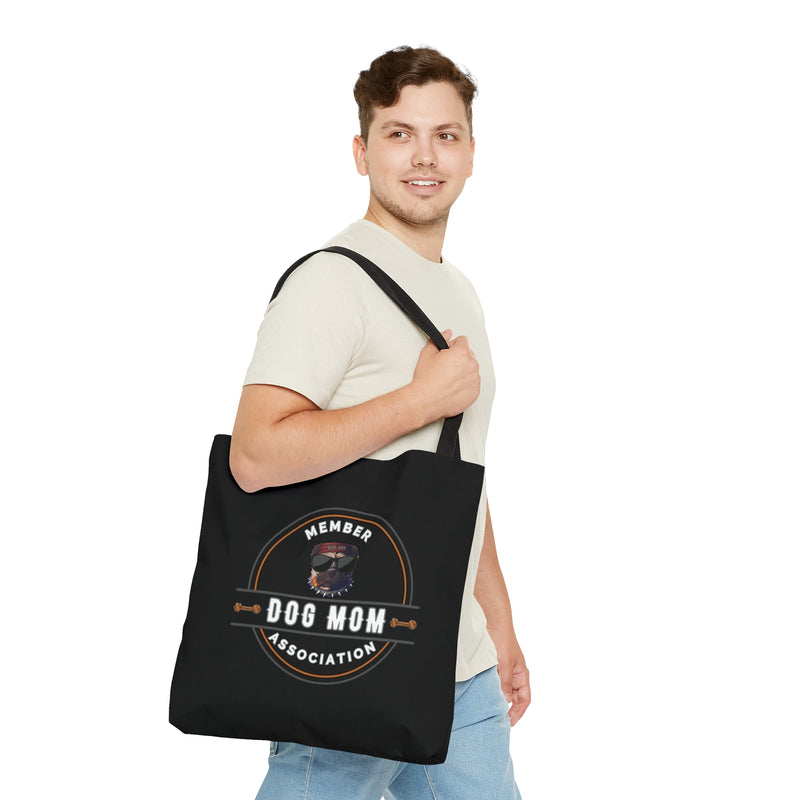 DOG MOM- AOP Tote Bag (BLACK)
