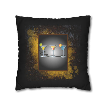 RUSTIC MARTINI- Bohemian Design 18 x 18  Pillowcase