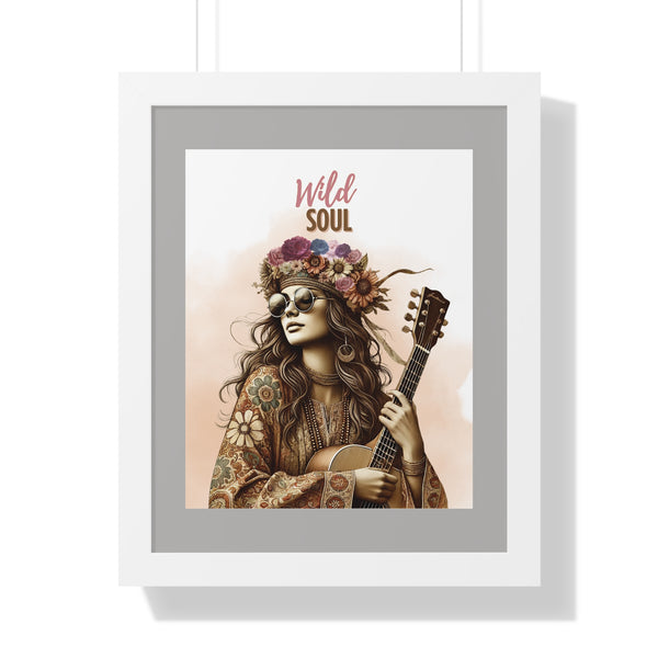 WILD SOUL (grey background)- Urban Wall Art for Home Decor