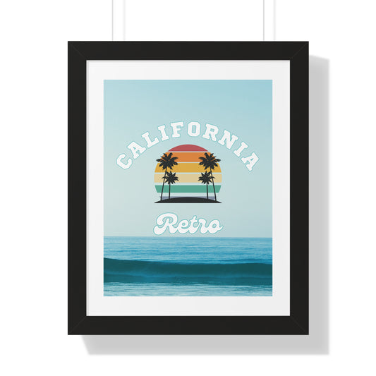 CALIFORNIA RETRO -Framed Poster - Wall Art for Home Decor