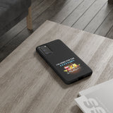 I'M HERE FOR THE COCKTAILS-Tough Phone Cases - Fits Most Phone Sizes!! (BLACK)