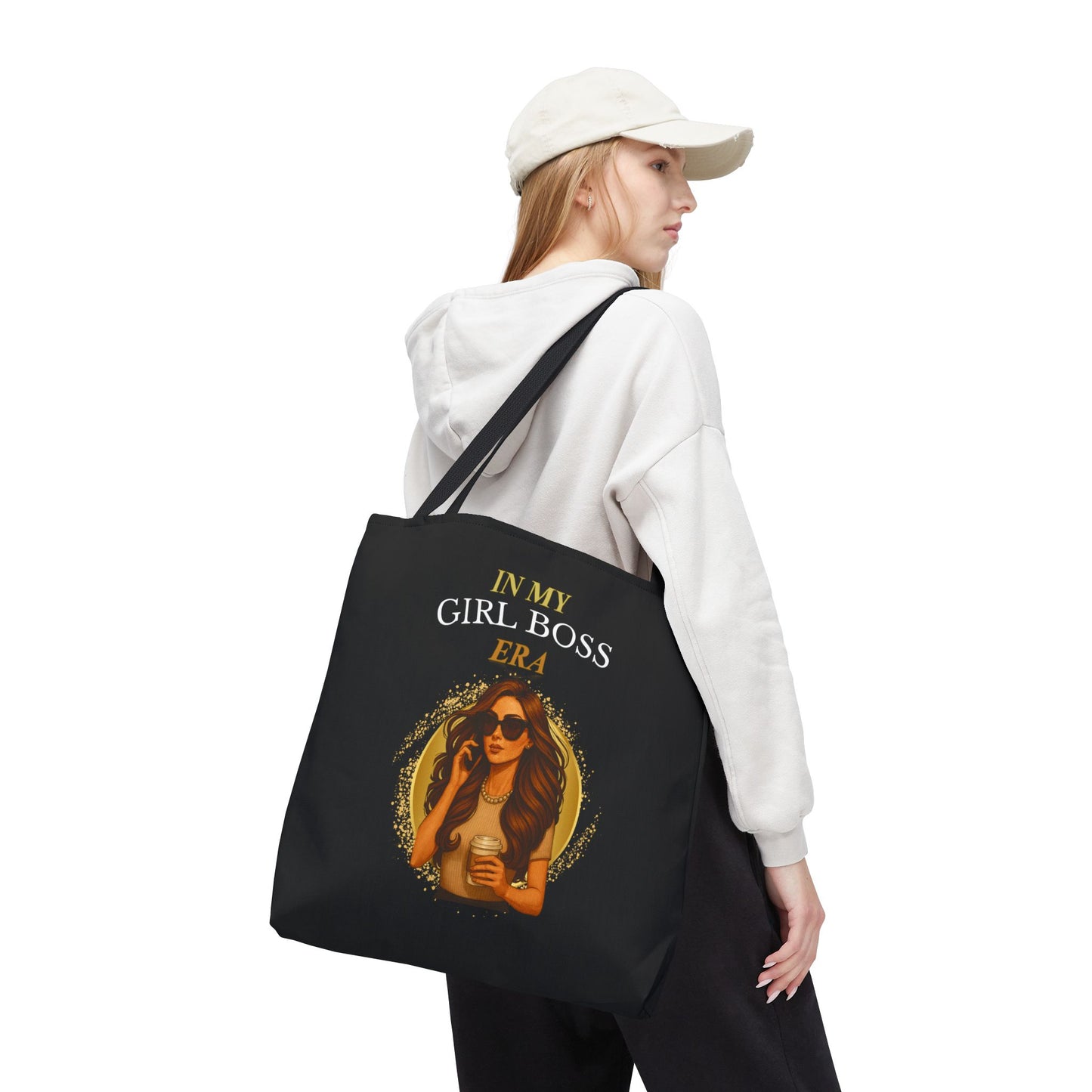 IN MY GIRL BOSS ERA-TOTE BAG (BLACK) "Slayin At Work"