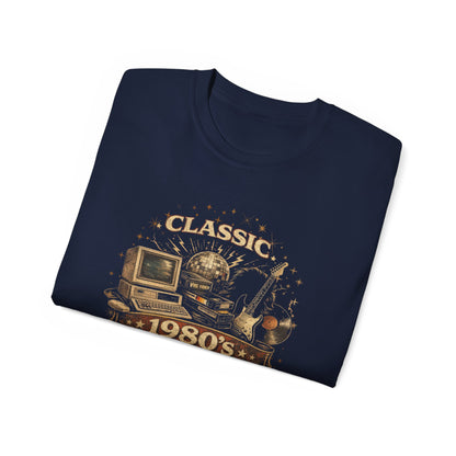 CLASSIC 1980'S-WHEN KIDS WERE COOL - T-Shirt (BLACK OR NAVY)