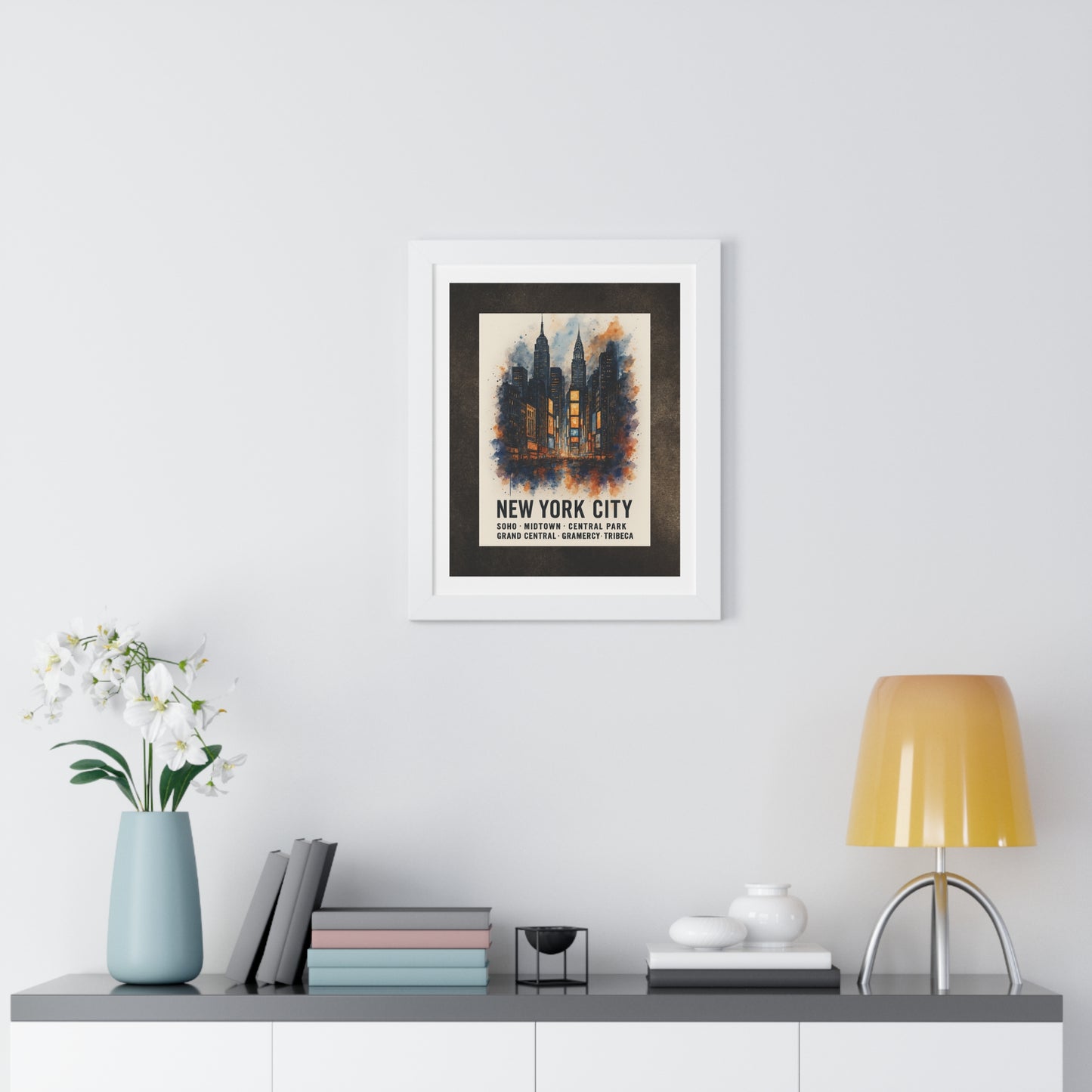 URBAN NEW YORK CITY Framed Poster - Urban Wall Art for Home Decor