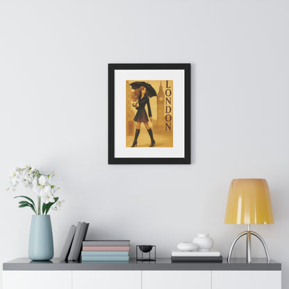 VINTAGE LONDON - Framed Print - "Urban Wall Art for Home Decor'