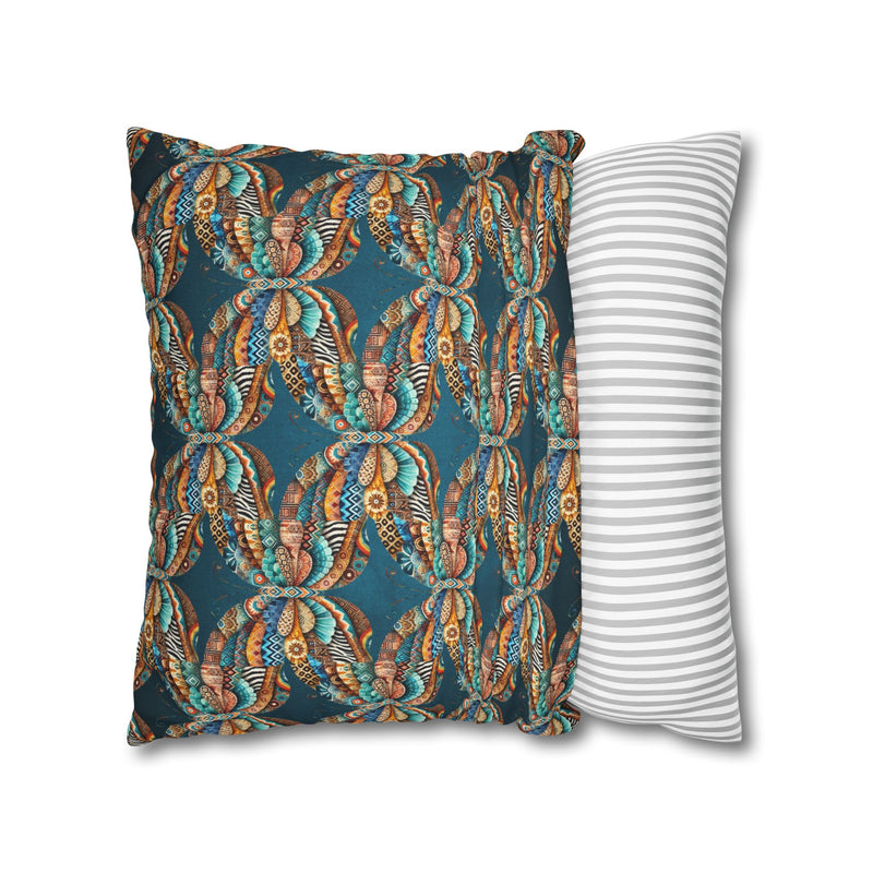 ABSTRACT COLLAGE-Bohemian Design Square Pillowcase (COVER ONLY) - Artistic Home Decor