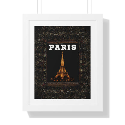 PARIS AT NIGHT- "Sleek Framed Print With Timeless Appeal”