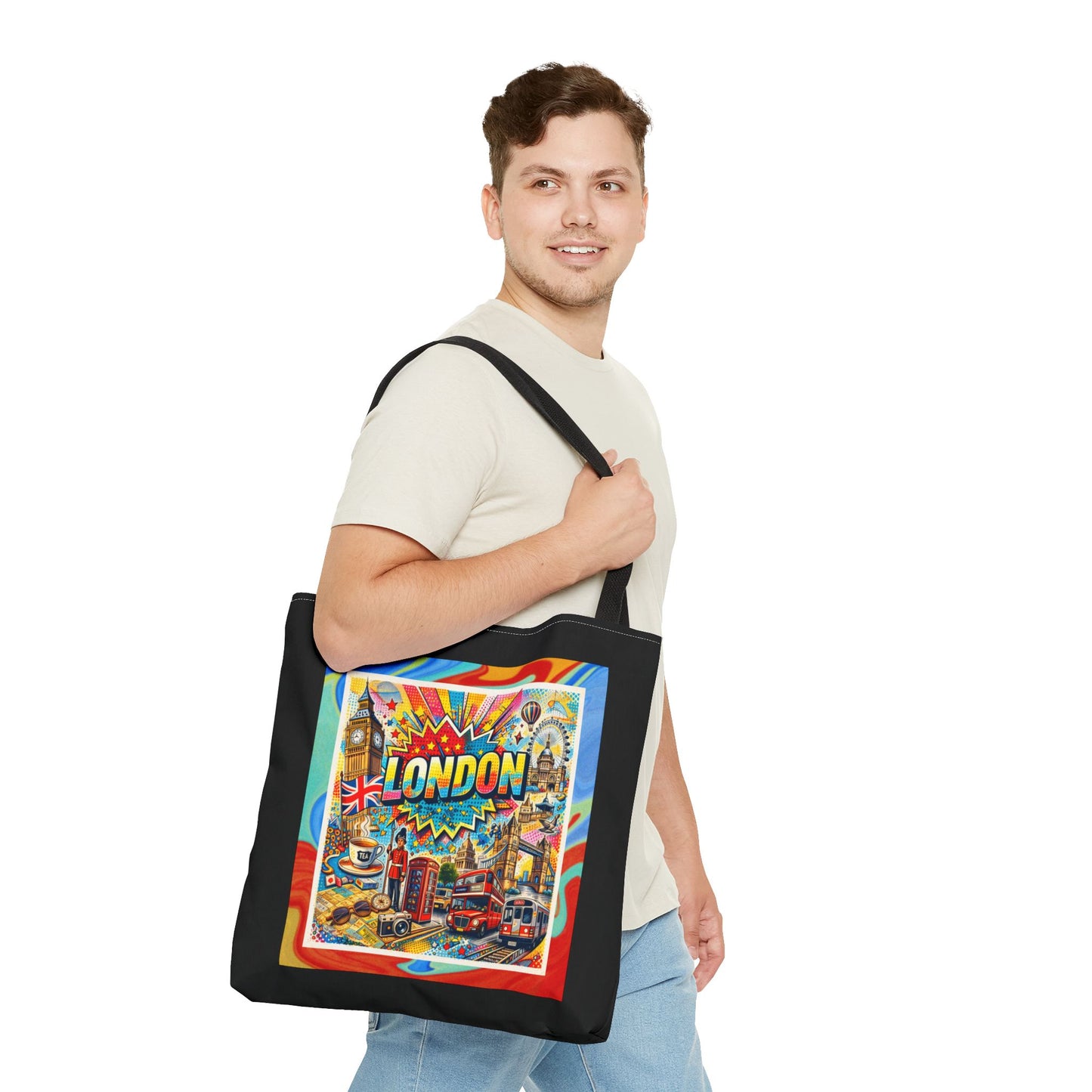 GRAFFITI LONDON- AOP Tote Bag (BLACK)