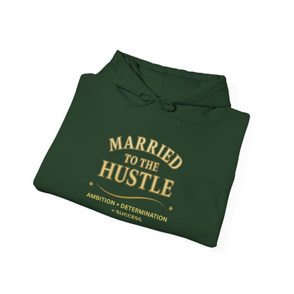 MARRIED TO THE HUSTLE-Unisex Heavy Blend Hooded Sweatshirt (Dark Colors) "Committed To The Grind"