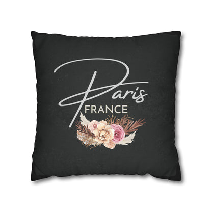 PARIS FLORAL-Bohemian Design Square Pillowcase (COVER ONLY) - Artistic Home Decor
