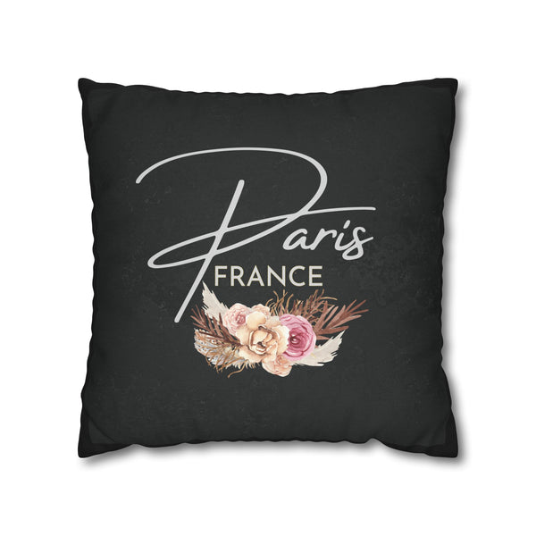 PARIS FLORAL-Bohemian Design Square Pillowcase (COVER ONLY) - Artistic Home Decor