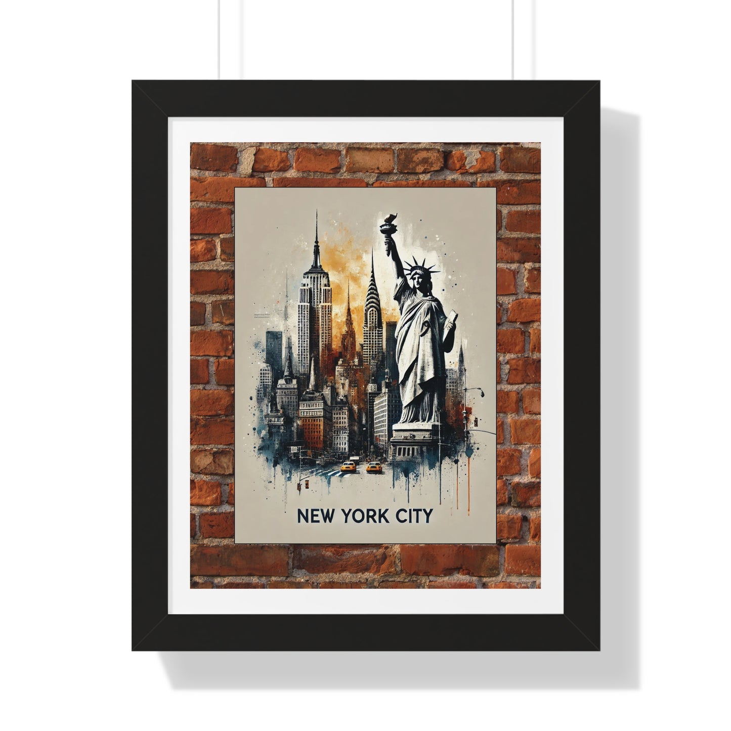 NEW YORK CITY LIBERTY  Framed Poster - Urban Wall Art for Home Decor