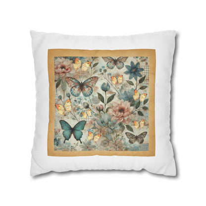 WHIMSY FLORAL Bohemian Floral Pillowcase - Vibrant Decorative Throw Cushion Cover
