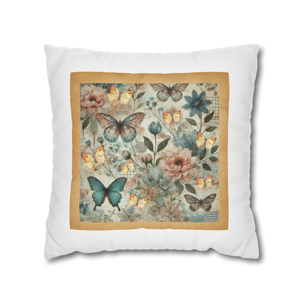 WHIMSY FLORAL Bohemian Floral Pillowcase - Vibrant Decorative Throw Cushion Cover