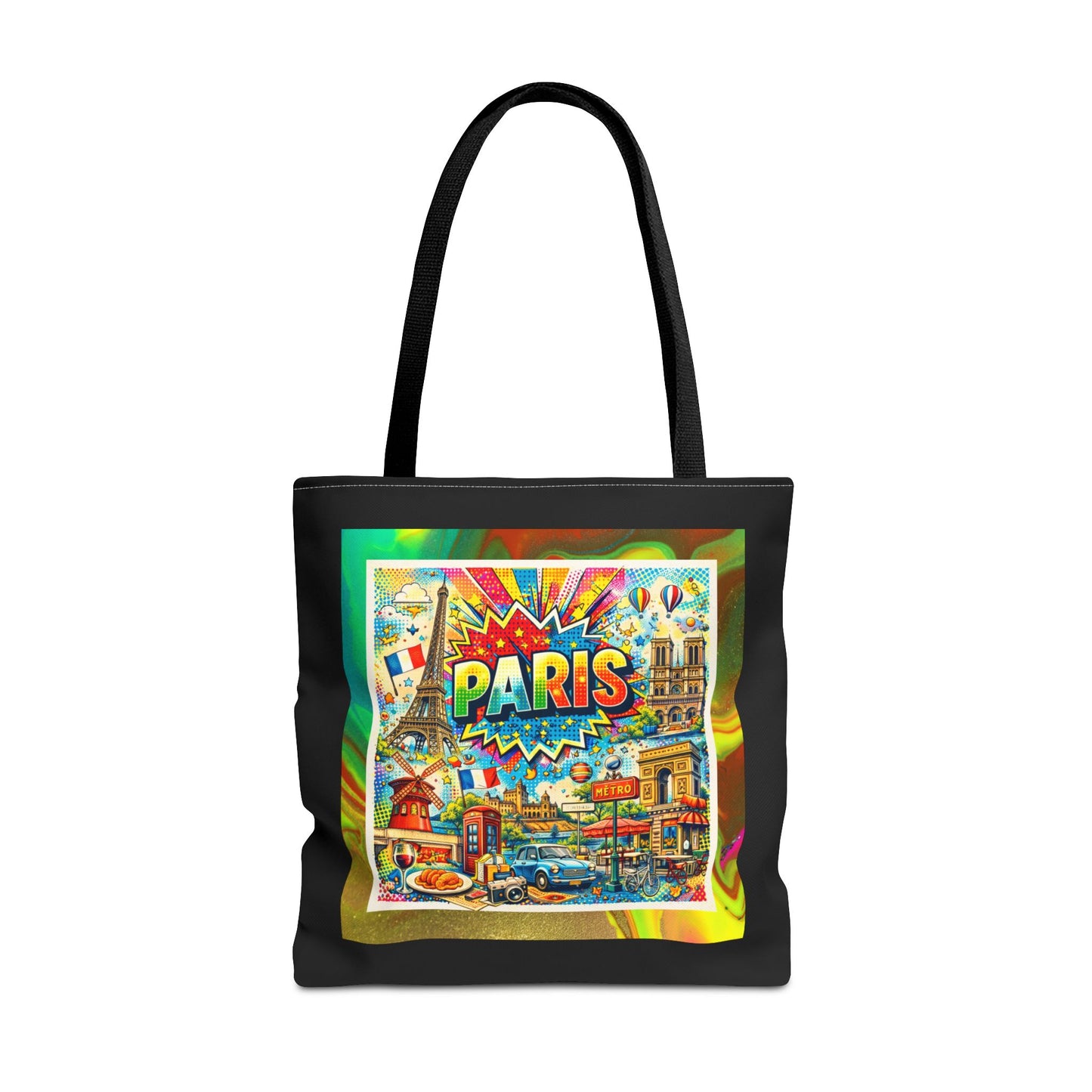 GRAFFITI PARIS- AOP Tote Bag (BLACK)