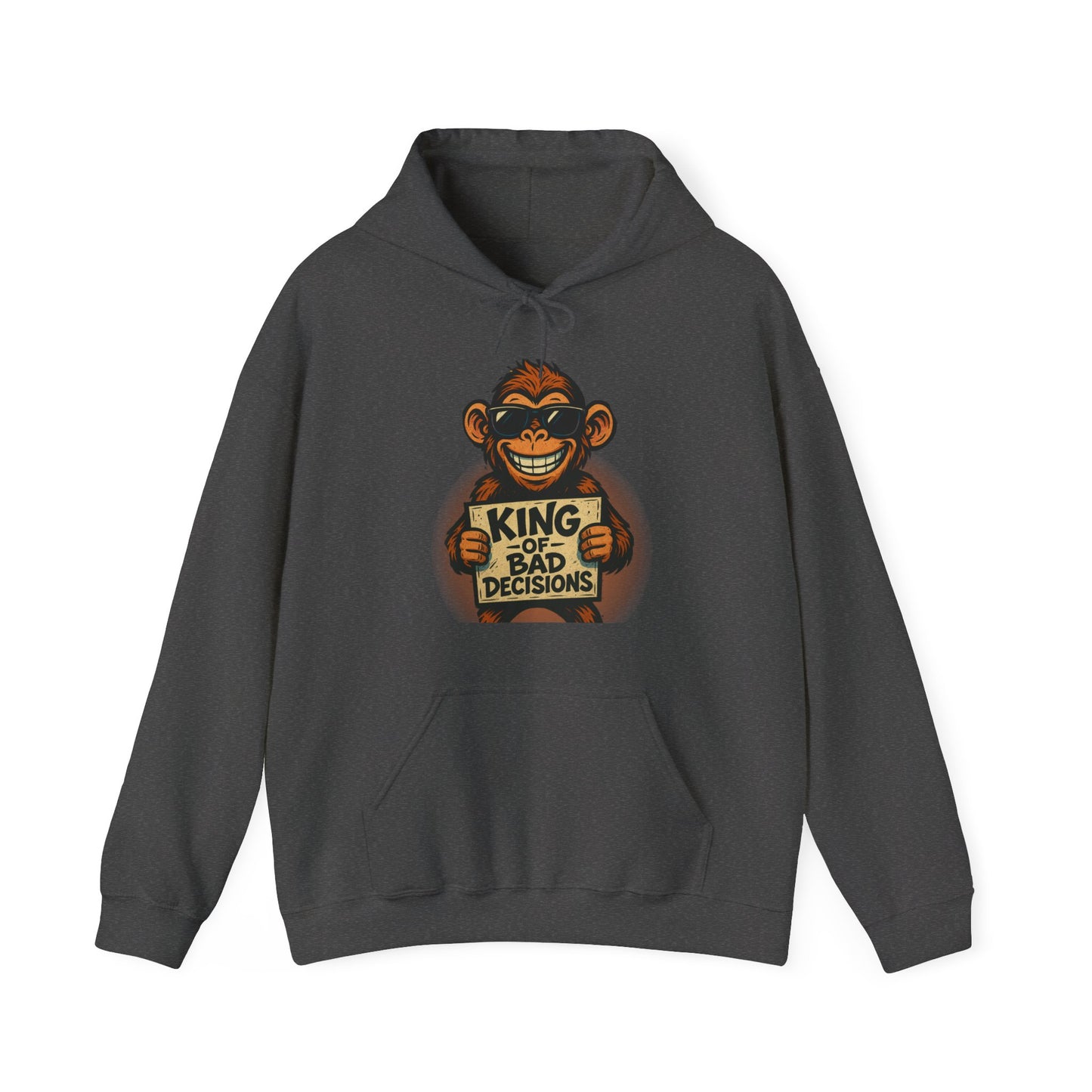 KING OF BAD DECISIONS -Unisex Heavy Blend Hooded Sweatshirt (VARIETY OF COLORS)-“Oversized Pullover, Trending for Those Underachievers"