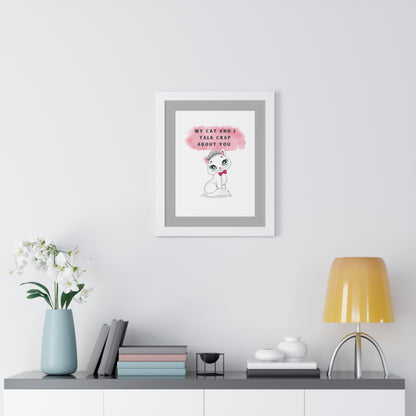 SASSY CAT Framed Poster - Urban Wall Art for Home Decor