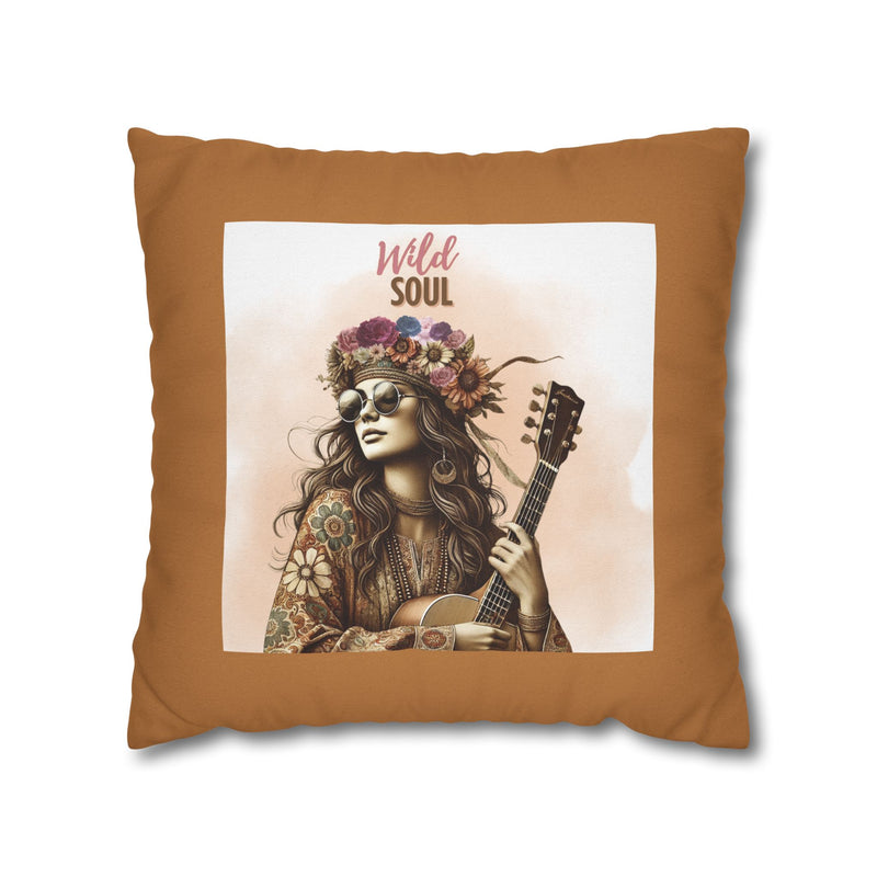 WILD SOUL- Bohemian Design Square Pillowcase (COVER ONLY) - Artistic Home Decor