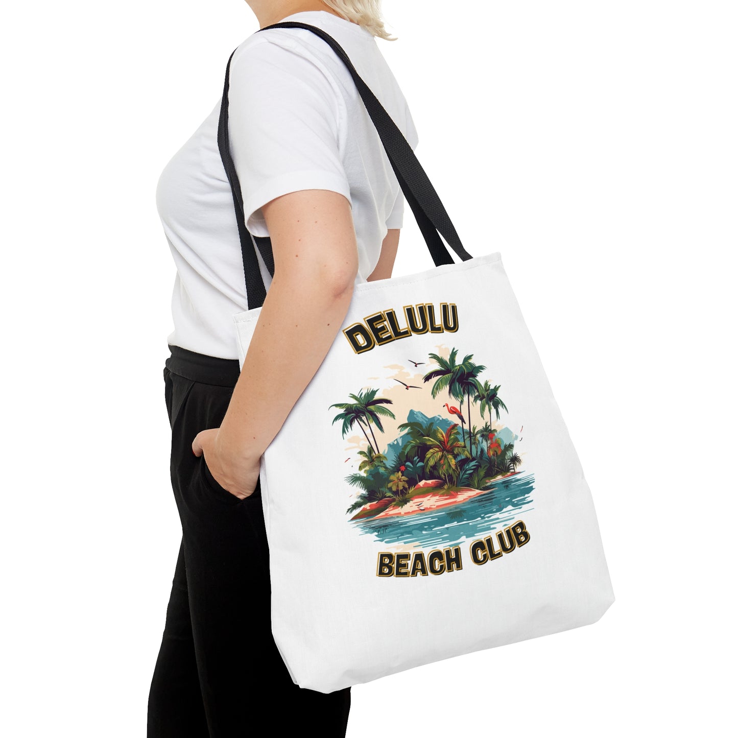DELULU BEACH CLUB- AOP Tote Bag- "Every Outfit’s Perfect Plus-One"
