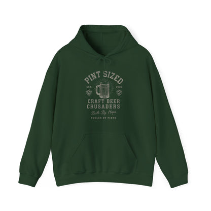 PINT SIZE CRAFT BEER CRUSADERS- Unisex Heavy Blend Hooded Sweatshirt