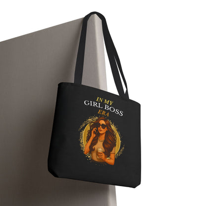 IN MY GIRL BOSS ERA-TOTE BAG (BLACK) "Slayin At Work"