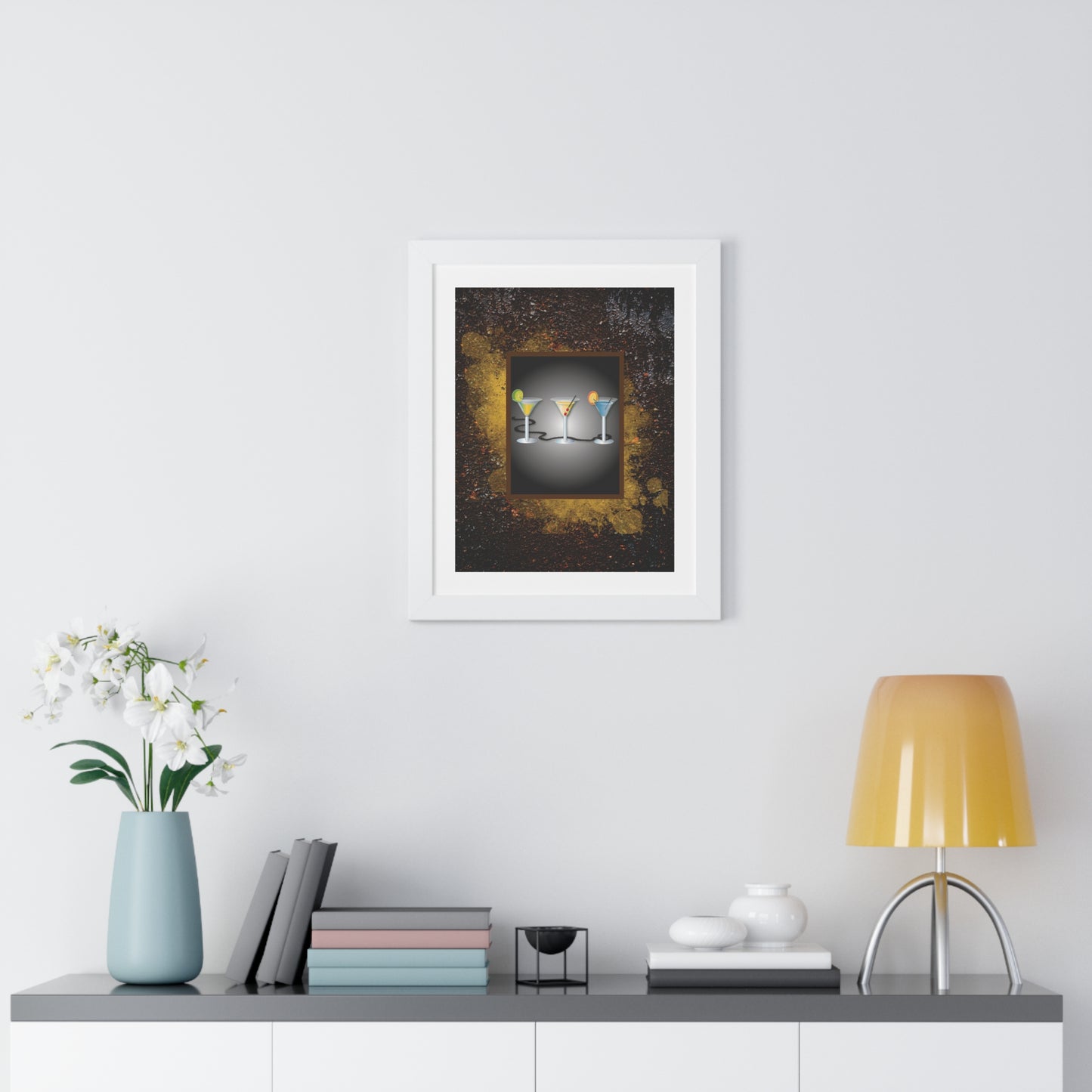 RUSTIC MARTINI Framed Poster - Urban Wall Art for Home Decor