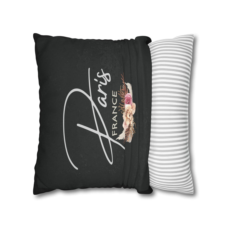 PARIS FLORAL-Bohemian Design Square Pillowcase (COVER ONLY) - Artistic Home Decor