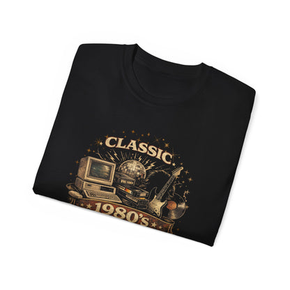 CLASSIC 1980'S-WHEN KIDS WERE COOL - T-Shirt (BLACK OR NAVY)