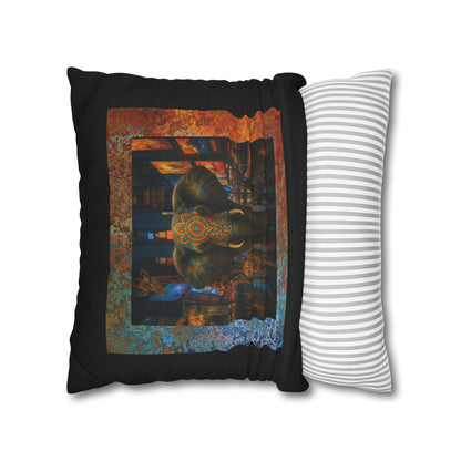 CONCRETE JUNGLE PILLOW COVER- Bohemian Design  18 x 18  Pillowcase