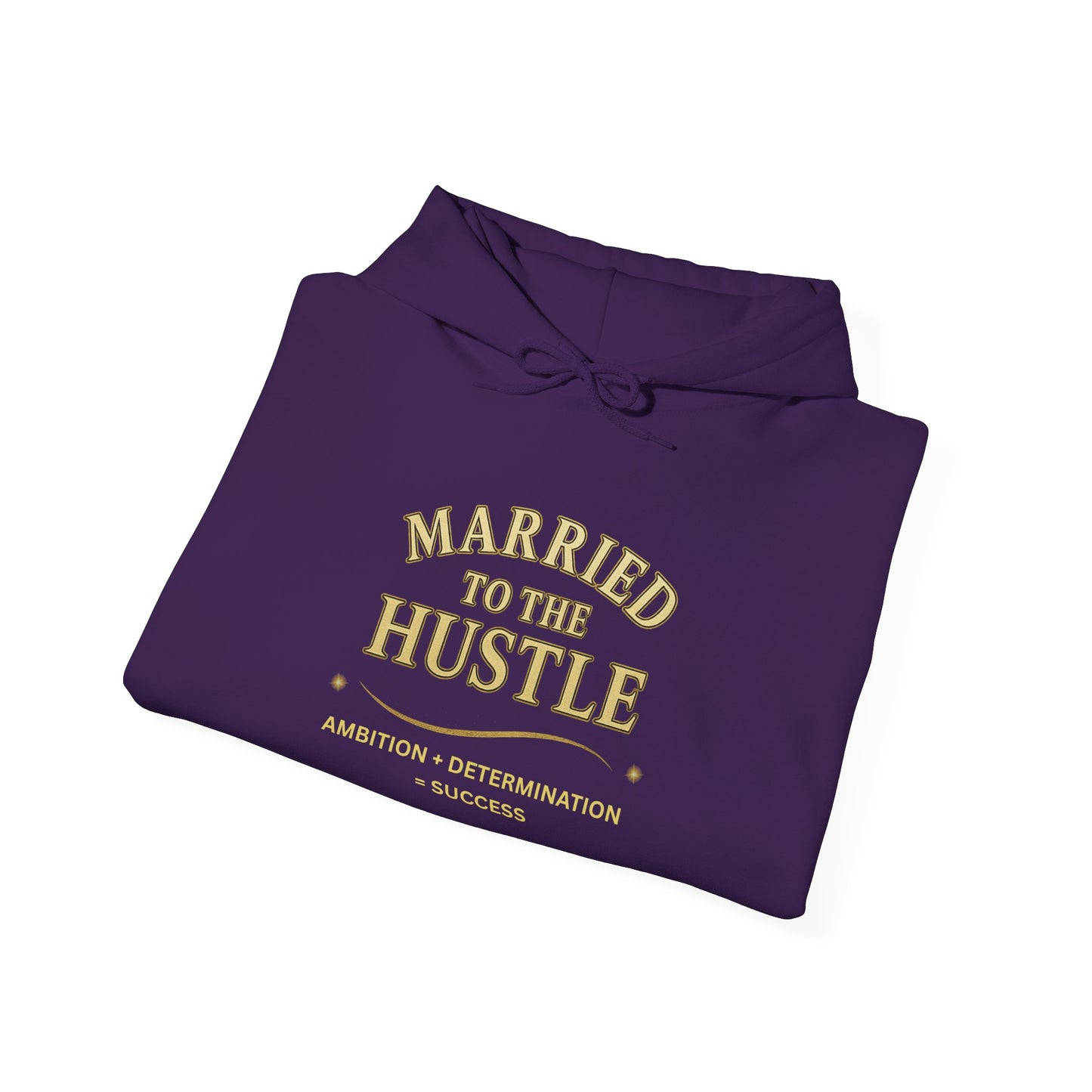 MARRIED TO THE HUSTLE-Unisex Heavy Blend Hooded Sweatshirt (Dark Colors) "Committed To The Grind"