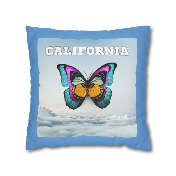 CALIFORNIA BUTTERFLY Bohemian Design Square Pillowcase - Artistic Home Decor
